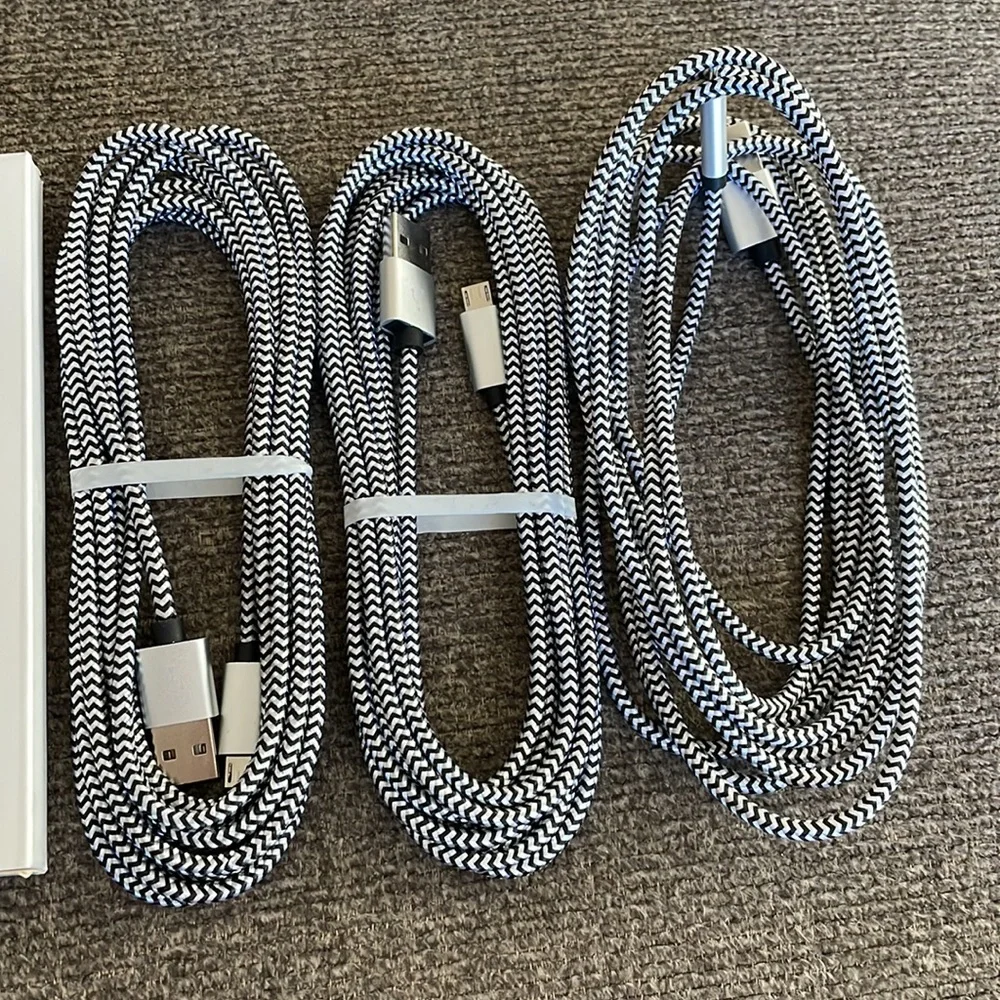 Micro USB 10ft charging cable 3 pack for Android